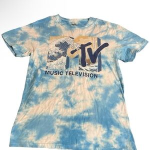 Retro, MTV, music television, custom, tie-dye T-shirt